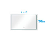 ZUN 72 x 36 Inch LED Bathroom Mirror with Lights, Lighted Vanity Mirror, Anti Fog Design , Large Wall 51388463