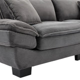Corduroy Sofa Sleeper Couch Loveseat Sofa with Pillows Comfy Upholstered Deep Seat Sofa for W676P184143