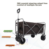 ZUN Outdoor Garden Park Utility kids wagon portable beach trolley cart camping foldable with big wheels W321P206641