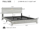 Fully floating bed frame LED lights and charging station cushion platform bed frame, large bed, W636P317329