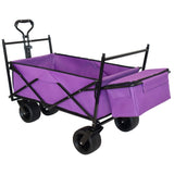 480Lbs Collapsible Wagon with Canopy,Wagon Stroller with 7" All-Terrain Wheels, Lightweight Foldable W321P269230