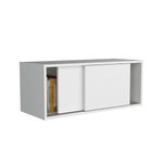 ZUN Note 32"W x 13" H Wall Cabinet with Sliding Doors , Wall Shelf, Storage Cabinet, Bedroom, Office, B070P238867