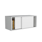 ZUN Note 32"W x 13" H Wall Cabinet with Sliding Doors , Wall Shelf, Storage Cabinet, Bedroom, Office, B200P239113