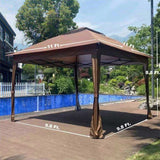 Outdoor 11x 11Ft Pop Up Gazebo Canopy With Removable Zipper Netting,2-Tier Soft Top Event 96640784