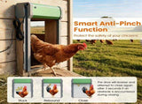 Solar Powered Automatic Chicken Coop Door with 4 Modes Light Sensor Timer Remote Control, Anti-Pinch 79784456