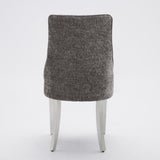 Rayon Cloth Flocking Chenille Dining Chairs Channel Kitchen Dinner Chair Comfy Fabric Upholstered W1143P293316