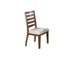 ZUN Walnut Finish Traditional Style Side Chairs Set of 2pc Wooden Frame Ladder Back Design Dining Room B011P222861