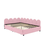 Full Size Upholstered Daybed with 2 Drawers,Velvet Sofabed with Soft Fabric Headboard, No Box-spring N733P194901H