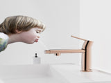 Rose Gold Single Handle Bathroom Faucet for 1 or 3 Holes ,Fountain and Flow Mode Two-in-one 54826662