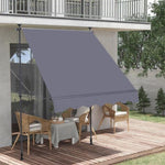 ZUN Manual Retractable Awning Canopy-78'' Non-Screw Outdoor Sun Shade Cover with UV Protection [Sale to 93183833