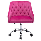 ZUN COOLMORE Velvet Home Office Desk Chair, Modern Cute Computer Chair, Wheels Height Adjustable W39532330