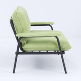 The 53-inch green sofa offers a spacious layout in the small apartment, easily handling various W3371P309475