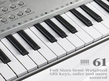 GEP-110 61 Key Lighting Keyboard with Piano Stand, Piano Bench, Built In 27709618
