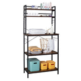 5-Tier Bakers Rack with 10 S-Shaped Hooks, Industrial Microwave Oven Stand, Free Standing 55910941