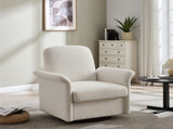 Swivel Accent Chair Modern Barrel Armchair with Wood Base for Bedroom Reading Waiting Living Room 95800096