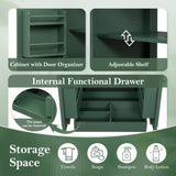 30" Bathroom Vanity with Sink, Two Doors with Shelf, Soft Close Door Hinges, Vintage Style, Green N759P226000F