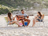 Set of 2 Webbed Folding Beach Chairs, Outdoor Patio Lawn Foldable Chairs for Camping Fishing Yard 42091416