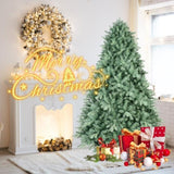 Artificial 6ft Blue green Tint Christmas Tree with 1878 PE/PVC Mixed Branch Tips, memory wireiron 68141571