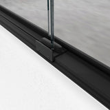 56-60" x 72" Tempered Glass, Aluminum Frame Double Sliding Shower Door, 1/4" , Stainless Steel T3736P351198