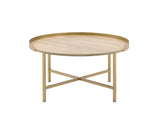 Mithea Oak & Gold Finish Coffee Table B2726P281463