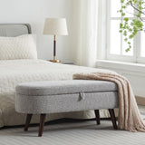 S02 Basics Upholstered Storage Ottoman and Entryway Bench GREY W1805P178791