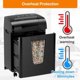 Paper Shredder, 18-Sheet Cross Cut Level P-4, Shred Paper/Credit Card/CD, with Large Pull Out 18301948