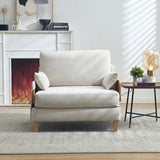 Foldable sofa bed recliner, 3-in-1 convertible sleeper, mid-century modern decor, suitable for small W395P290556