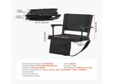 Portable Stadium Seat with Armrests, Back Support, and Padded Cushion, Bleacher Chair with Shoulder 05356215