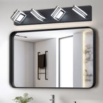 ZUN LED Modern Black Vanity Lights, 4-Lights Acrylic Matte Black Bathroom Vanity Lights Over Mirror W1340P196219