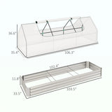 8.6 ft x 3 ft Mini Greenhouse Raised Garden Bed 04042386