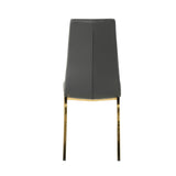 ZUN Modern PU seat dining chair Living room chair Upholstered chair, gold-plated metal legs design, W210P226025