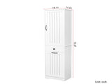 Laundry Cabinet ,with 1 Storage cabinet and 1 Drawer - White 81989550