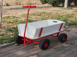 Wooden carriage four-wheel design, Load-bearing capacity 260LBS,Children's outdoor stroller, W227P379504