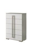 ZUN Olivia Contemporary Style 5-Drawer Chest Made with Wood in White B009P241739