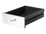 Modern and Contemporary Mirrored 2-Drawers Nightstand Bedside Table Silver 09093710