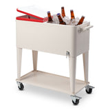80QT 87.5*38.5*91cm Rectangular Plastic Box Iron Leg Tube Freezer Insulation 89582455