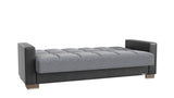PrimeNest NimbusFlow Upholstered Convertible Sofabed with Storage, Grey/Black-PU Polyester B030P286521