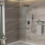 Shower System with Waterfall Tub Spout,10 Inch Wall Mounted Square Shower System with Rough-in W124381894