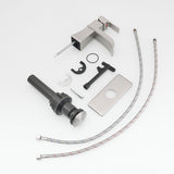 Sink Faucet With Deck Plate Waterfall Brushsed with Pop Up Drain and Supply Lines Bathroom faucets W1932P179348