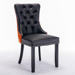 ZUN Furniture,Modern, High-end Tufted Solid Wood Contemporary PU and Velvet Upholstered Dining Chair 55553584