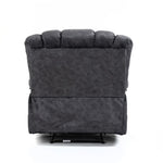 ZUN Large Manual Recliner Chair in Fabric for Living Room, Gray 54543281