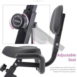 ZUN Folding Exercise Bike, Fitness Upright and Recumbent X-Bike with 16-Level Adjustable Resistance, Arm 37870100