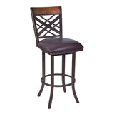 Tahiti 30" Barstool in Auburn Bay finish with Brown Pu upholstery B2736P354272