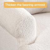 Swivel Chair with Ottoman, Modern Luxury Velvet Swivel Accent Chair, Comfy Round Armchair, Single W2012P272071