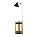 Luxury Shelves Floor for Living Room with Metalshade, Standing Tall Industrial Floor W1592P188601