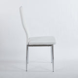 chair set of 4,CHROME COLOR LEG,WHITE SEAT W234P302682