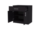 Wengue Kitchen Pantry in melamine with 2 doors and 1 drawer B062P290288