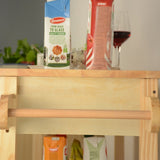Kitchen Island & Kitchen Cart, Mobile Kitchen Island with Two Lockable Wheels, Rubber Wood Top, W42049334