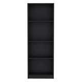 Home Bookcase with 4-Shelf Modern Display Unit for Books and Decor -Black -Office B070137817