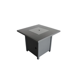 25" H x 30" W Steel Outdoor Fire Pit Table with Lid B120P247514